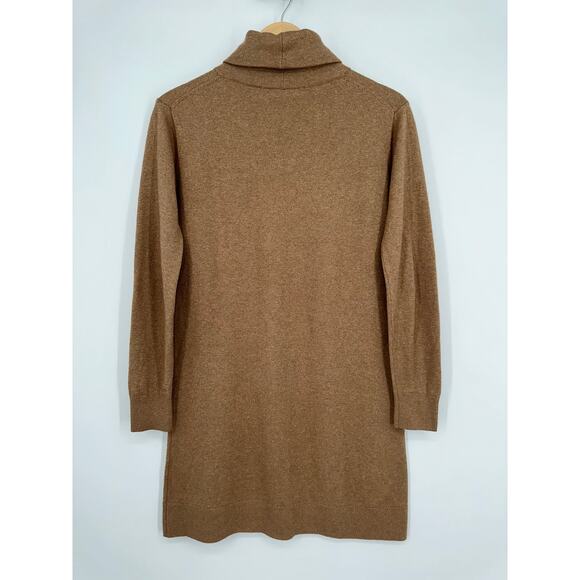 Aritzia Babaton Mulray Turtleneck Sweater Dress Wool Blend Tan - Picture 6 of 11
